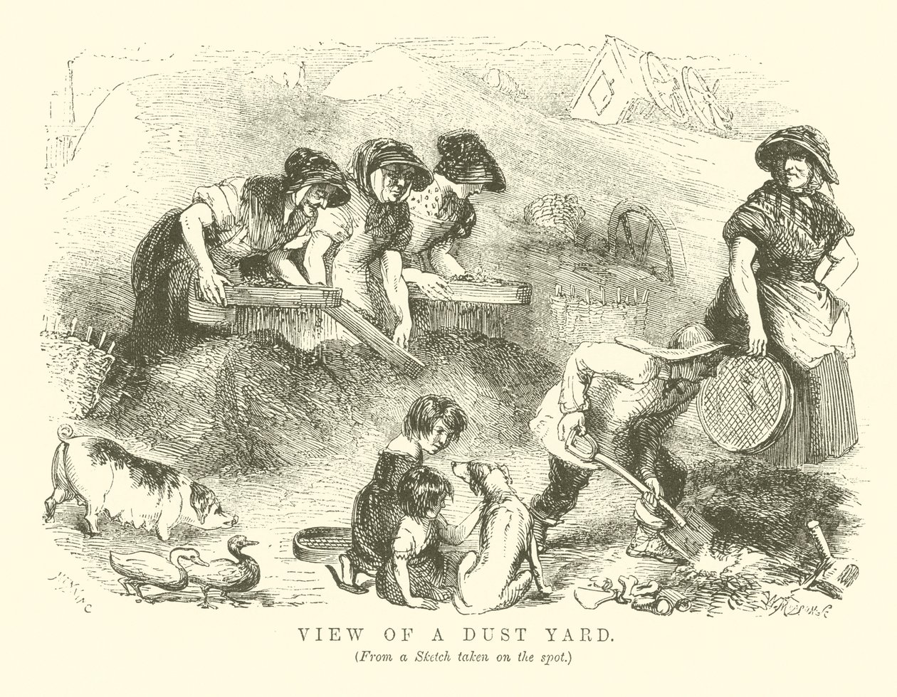 尘土飞扬的庭院（雕刻） 作者 英语学校