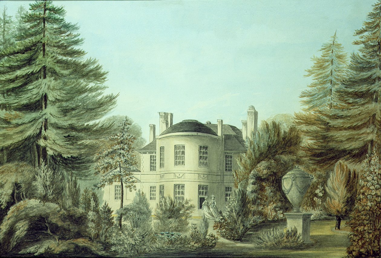 十八世纪别墅的景色，1790年（纸上写着） 作者 英语学校