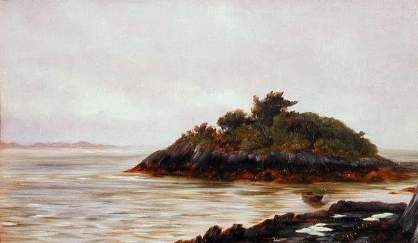 岛屿风光（板面油画） 作者 英语学校