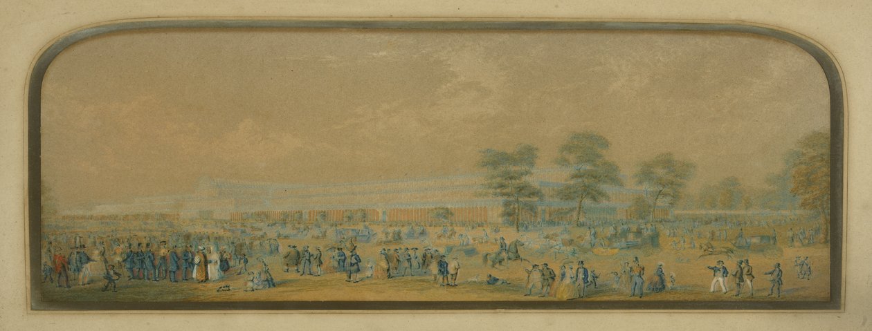 水晶宫的景色，1851年 作者 英语学校