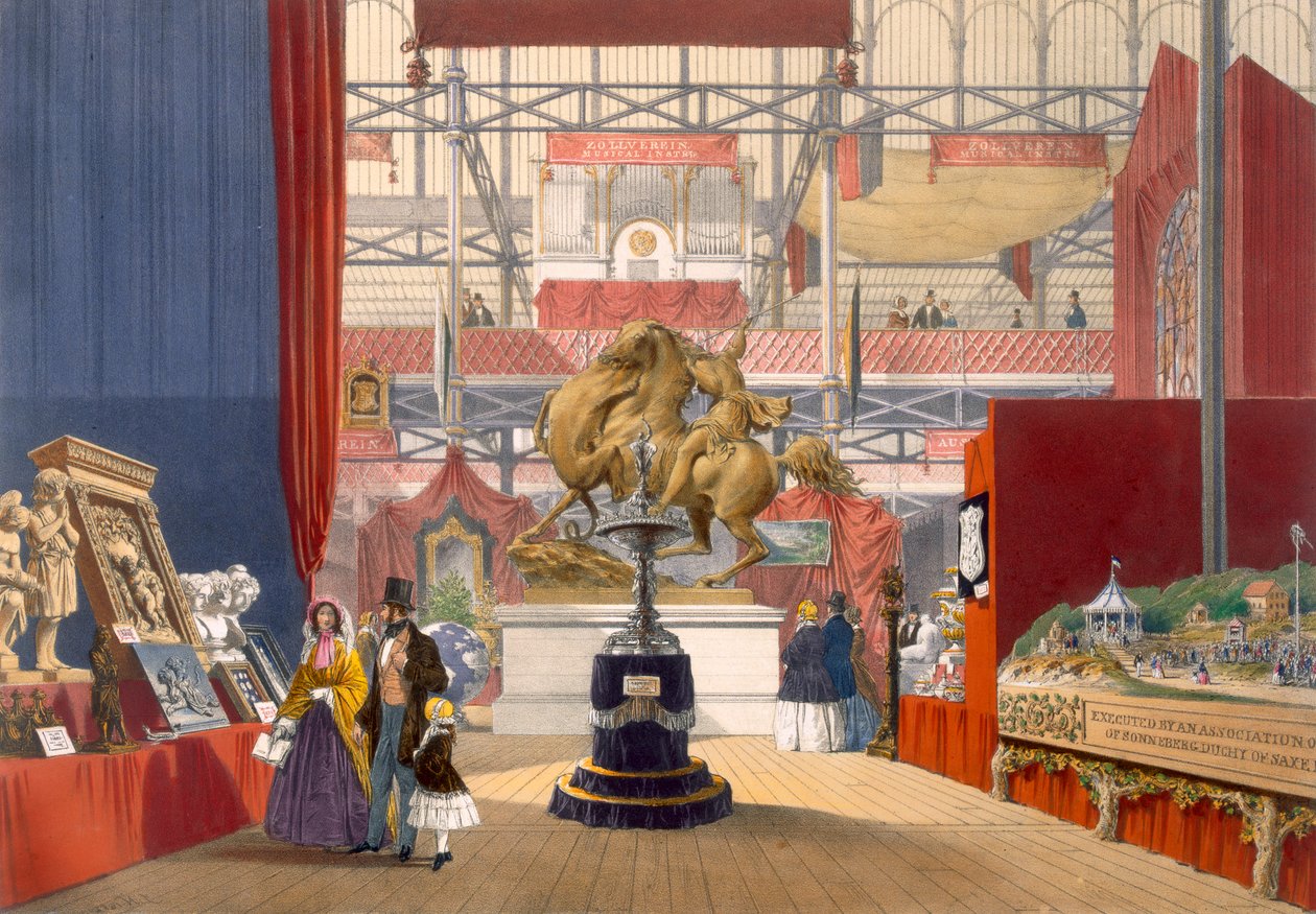 Zollyverein乐器的视图站在1851年的大展，来自Dickinsons综合图片 作者 英语学校