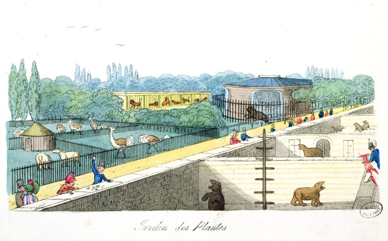 参观巴黎的植物园，从巴黎到多佛，由罗杰博克姆，1822年 作者 英语学校