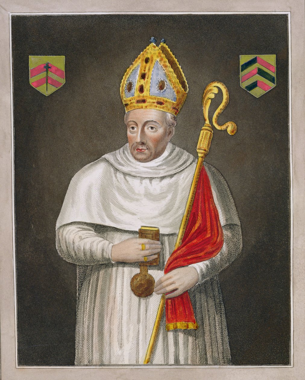 Walter de Merton（d.1277），在Bodleian画廊画了一幅画 作者 英语学校