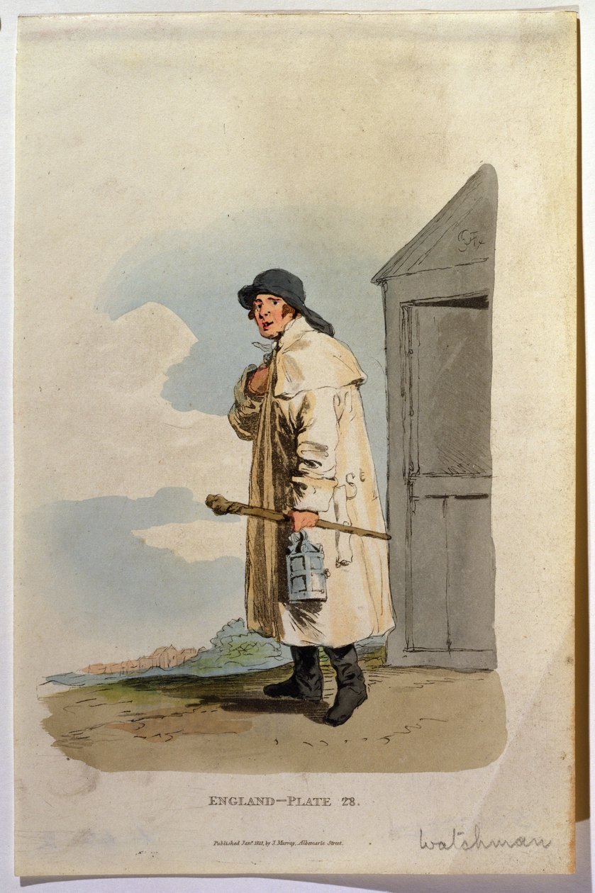 守望者，1813年（aquatint） 作者 英语学校
