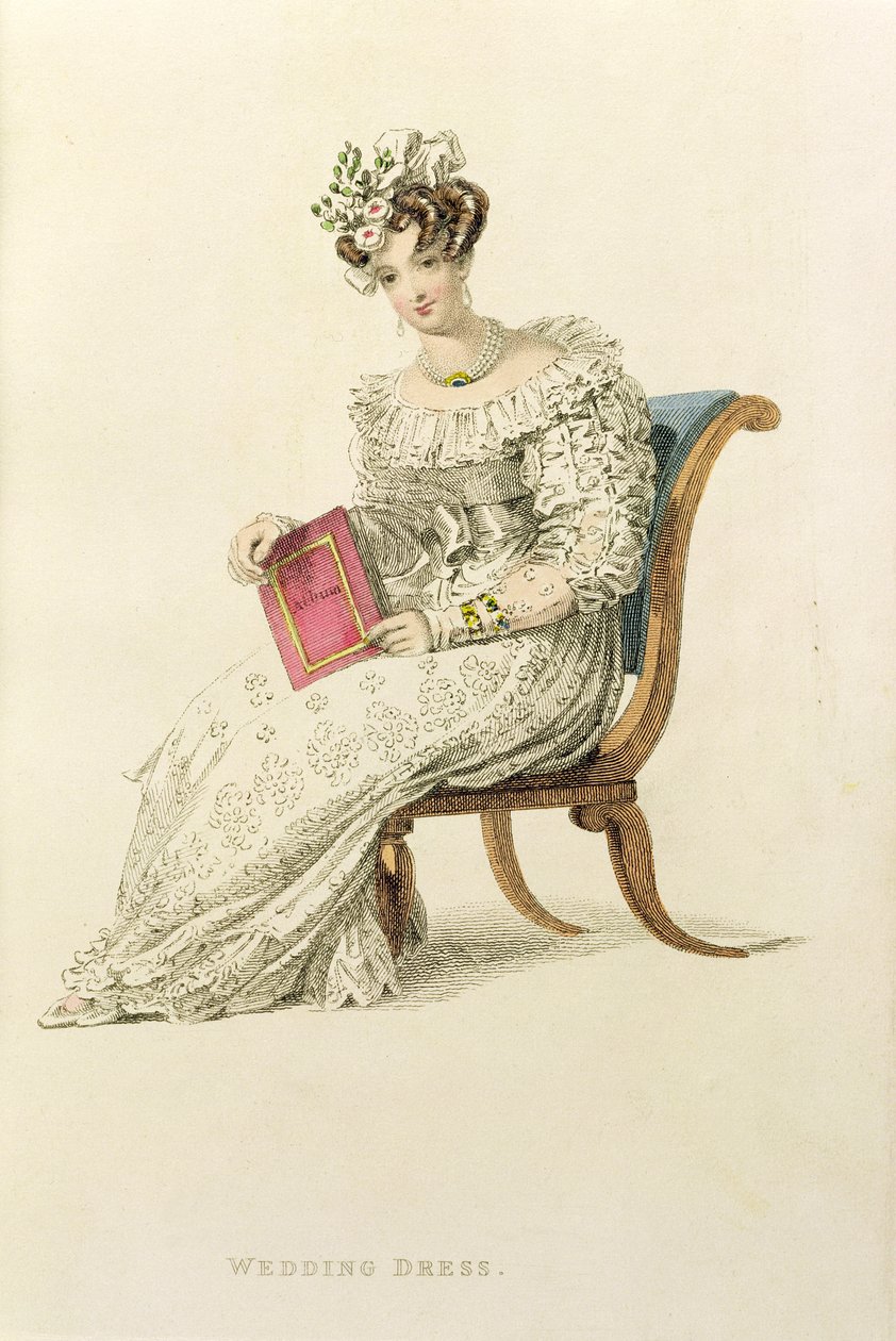 婚纱，时装板块来自Ackermanns Repository of Arts 作者 英语学校