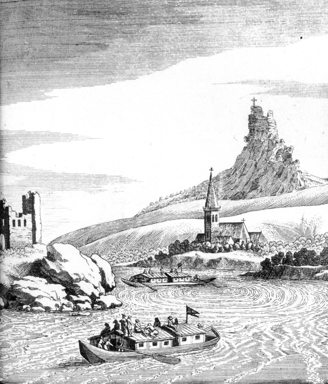 多瑙河上的漩涡，来自Edward Browne的几个旅行记录，于1677年出版 作者 英语学校