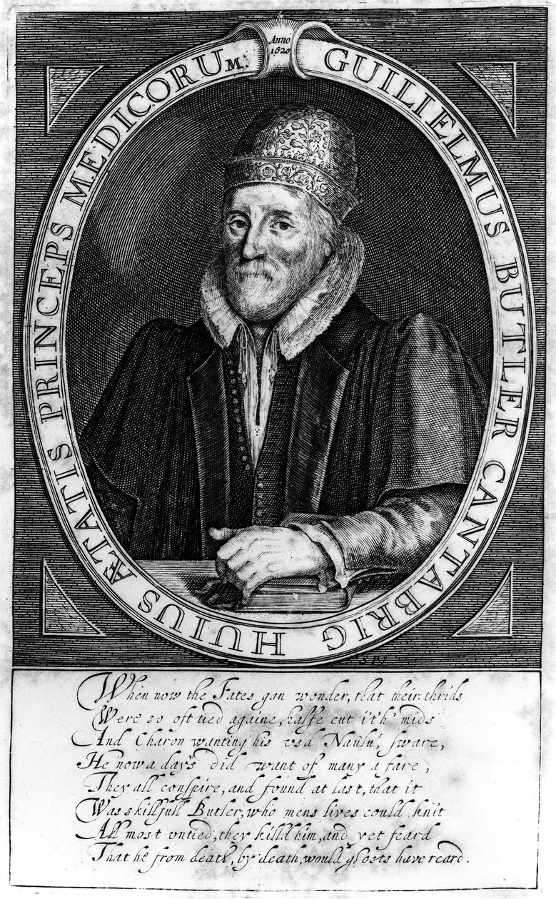 威廉巴特勒，1620年在剑桥克莱尔霍尔的原始肖像 作者 英语学校