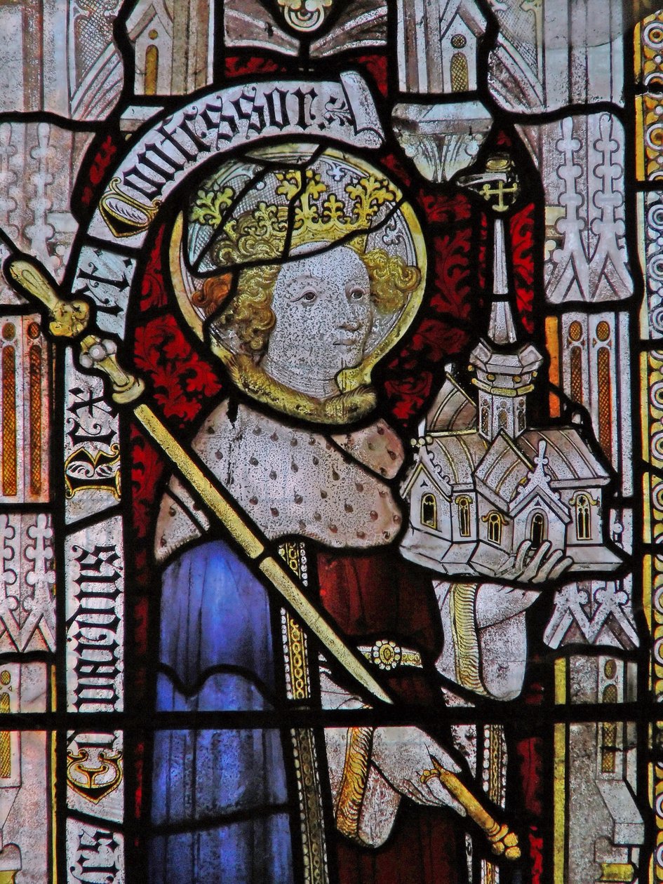 Window Ew描绘了St Ethelbert（在19世纪被错误地标记为Edward the Confessor！） 作者 英语学校