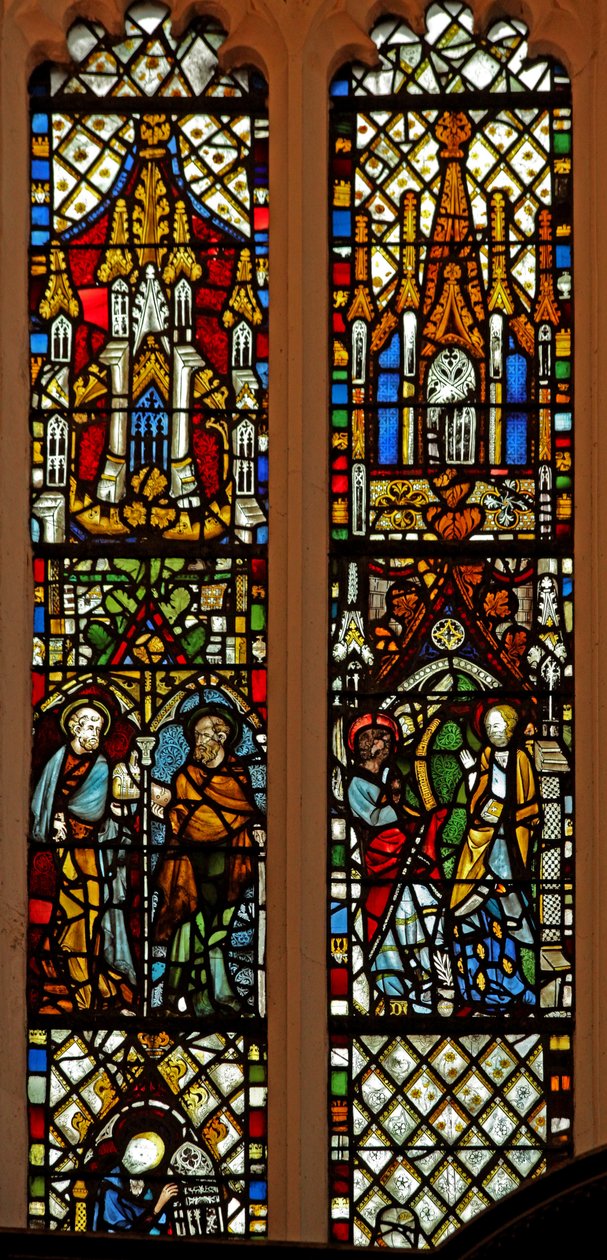 Window Ew描绘了圣彼得和圣保罗;报喜 作者 英语学校