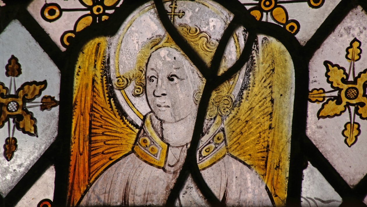 Window St Nectan教堂Ew描绘天使 作者 英语学校