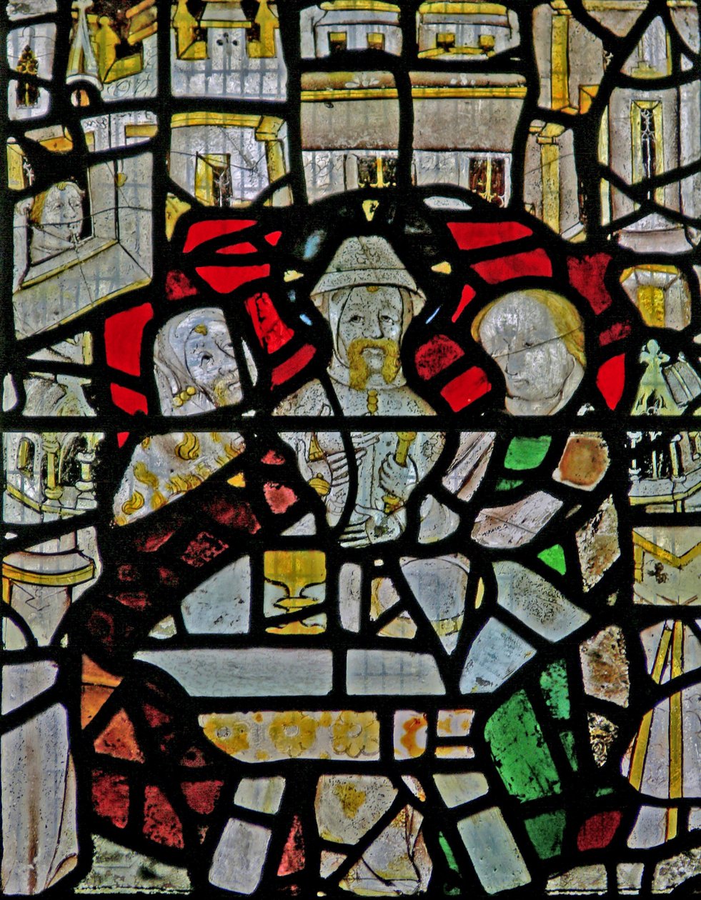 Window Ww描绘了复活的场景：Emmaus的晚餐 作者 英语学校