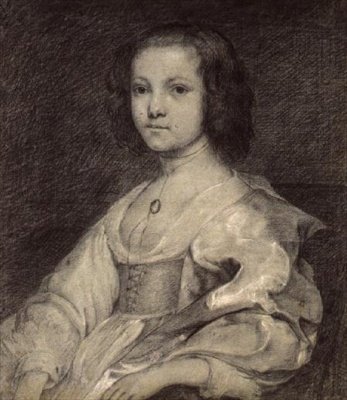 穿着服装的年轻女子，约1630年 作者 英语学校
