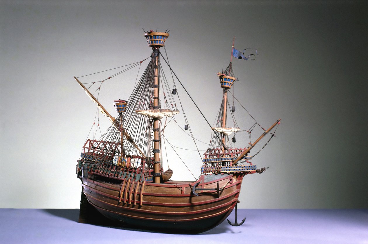 1:80比例模型的佛兰芒卡拉克c.1480（木头） 作者 英语学校英语学校
