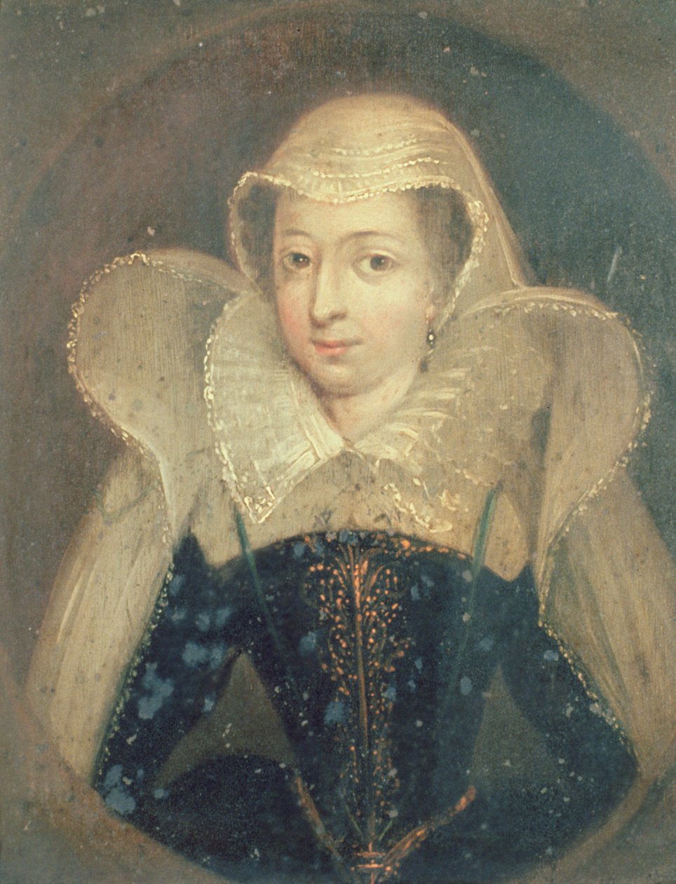 Anne Boleyn的肖像（1507-35）（面板上的蛋彩画） 作者 英语学校英语学校