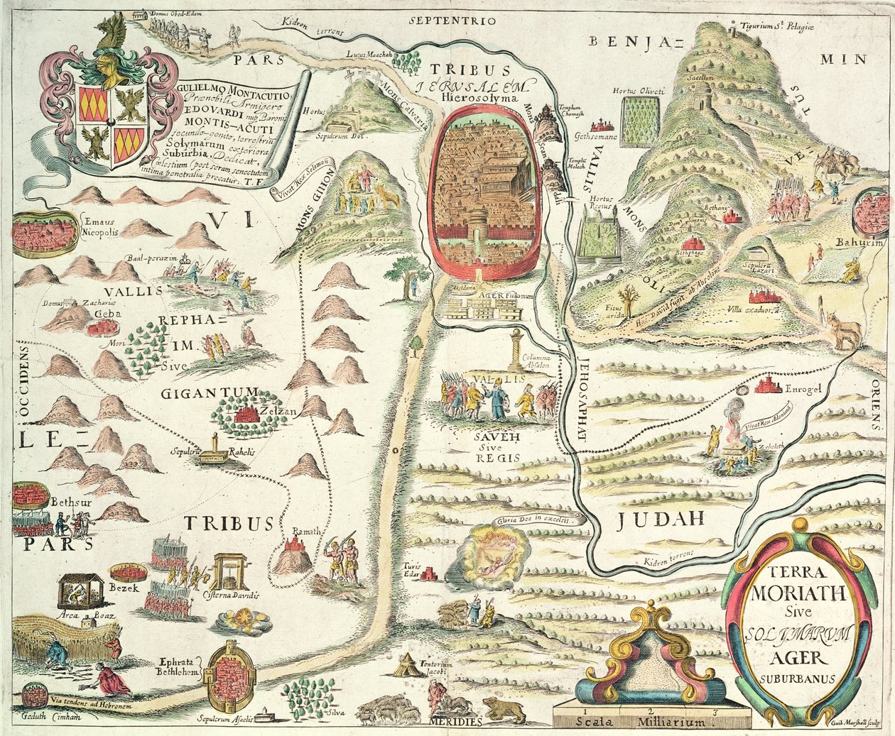 如果Moriath Solyma场Suburbanus（彩色版画） 作者 英语学校英语学校