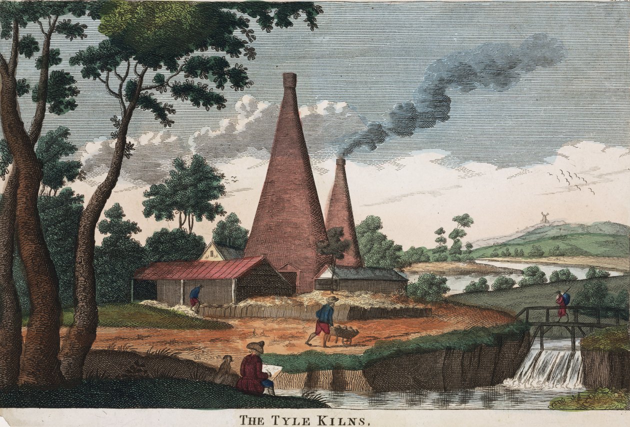 Tyle Kilns，1780-1830（手工蚀刻） 作者 英语学校英语学校