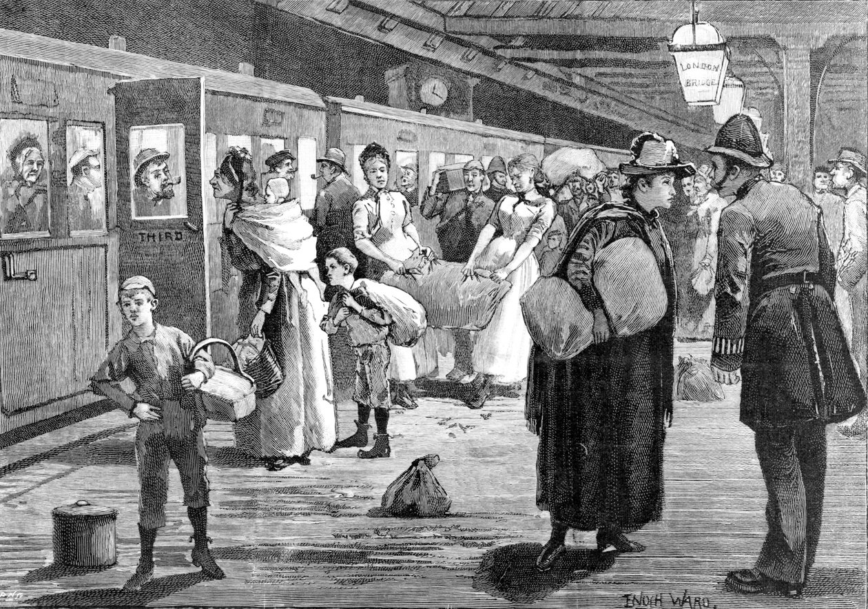 1891年午夜从伦敦桥火车站出发的拣货机 作者 伊诺克·沃德