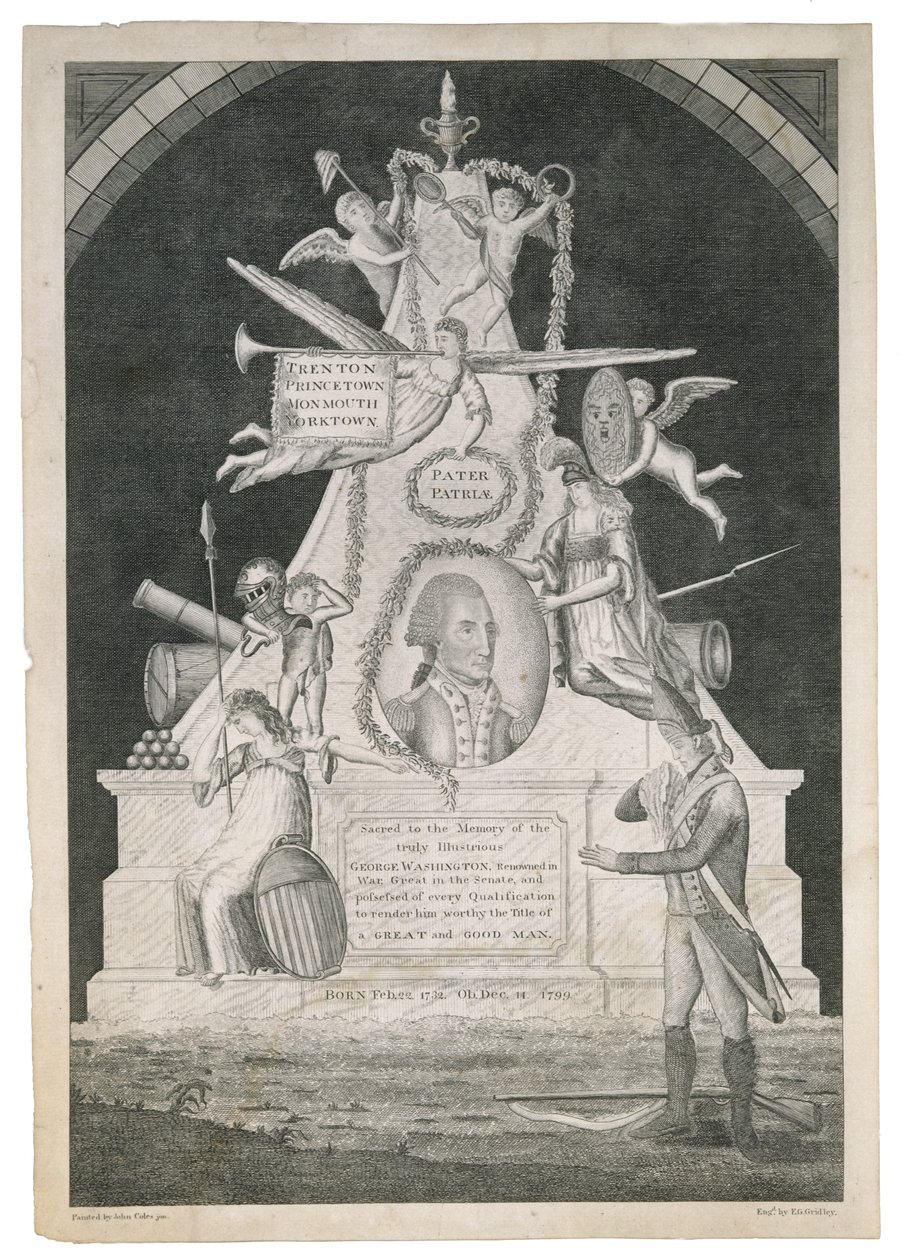 帕特·帕特里亚（Pater Patriae），c。 1800（点刻和线刻，并在编织纸上蚀刻） 作者 伊诺克·格里利