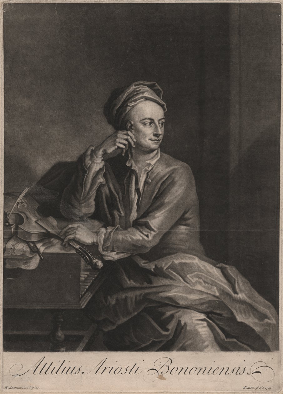 Attilus Ariosti博洛尼亚由约翰·西蒙刻（1675年至1751年），1719（雕刻） 作者 以诺·西曼