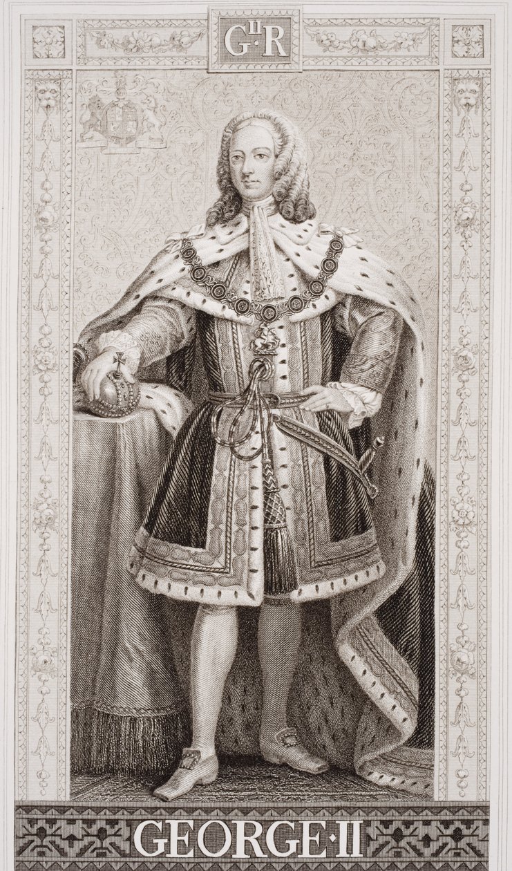 乔治二世（1683-1760）来自“英国和苏格兰历史插图”第二卷 作者 以诺·西曼