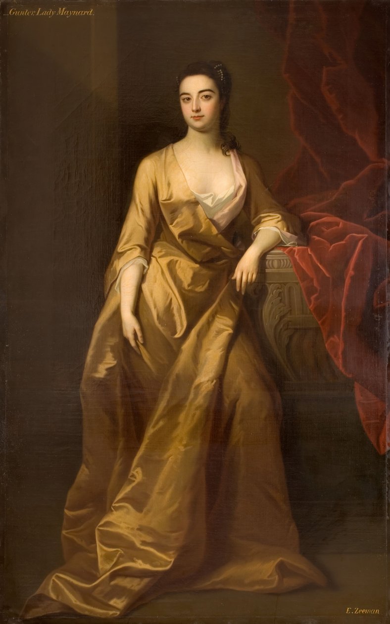 梅纳德夫人的画像，1745年。 作者 以诺·西曼