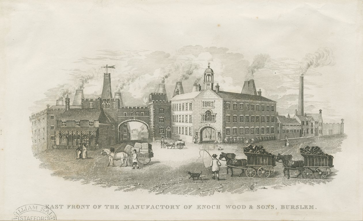 Burslem-Enoch Wood＆Sons的工厂”：钢版画，nd [？19th cent] 作者 以诺伍德