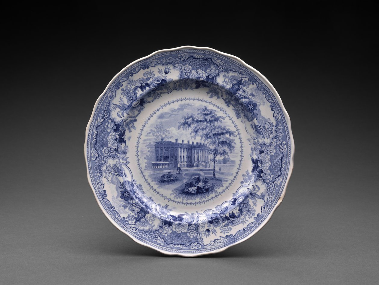 板，c.1831-46（带转印的铅釉陶器） 作者 伊诺克·伍德和儿子