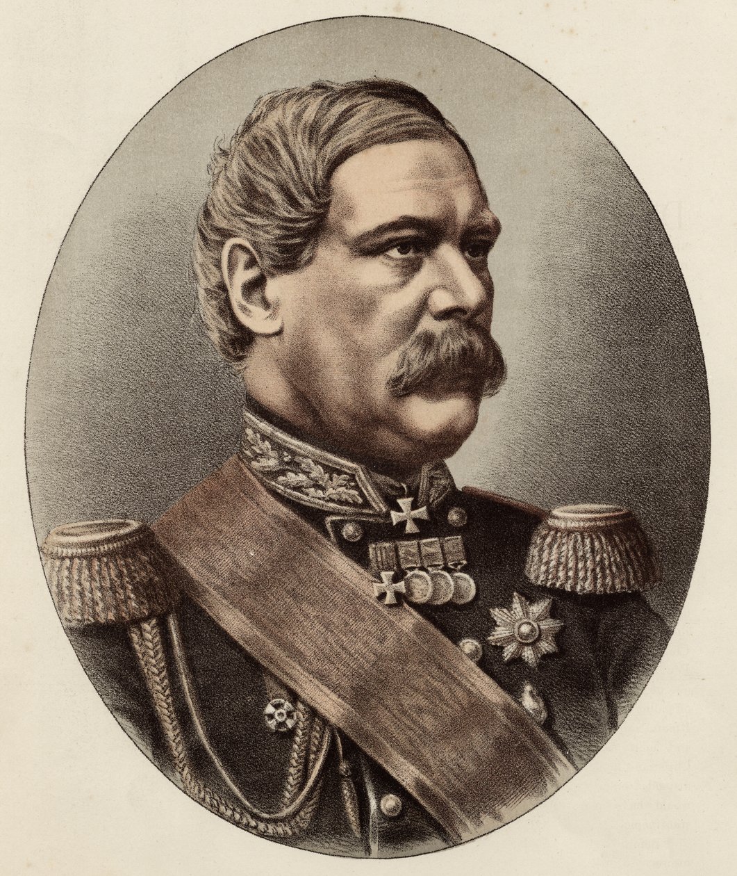 Francis Edward Todleben将军（彩色光刻） 作者 Eraun和Cie