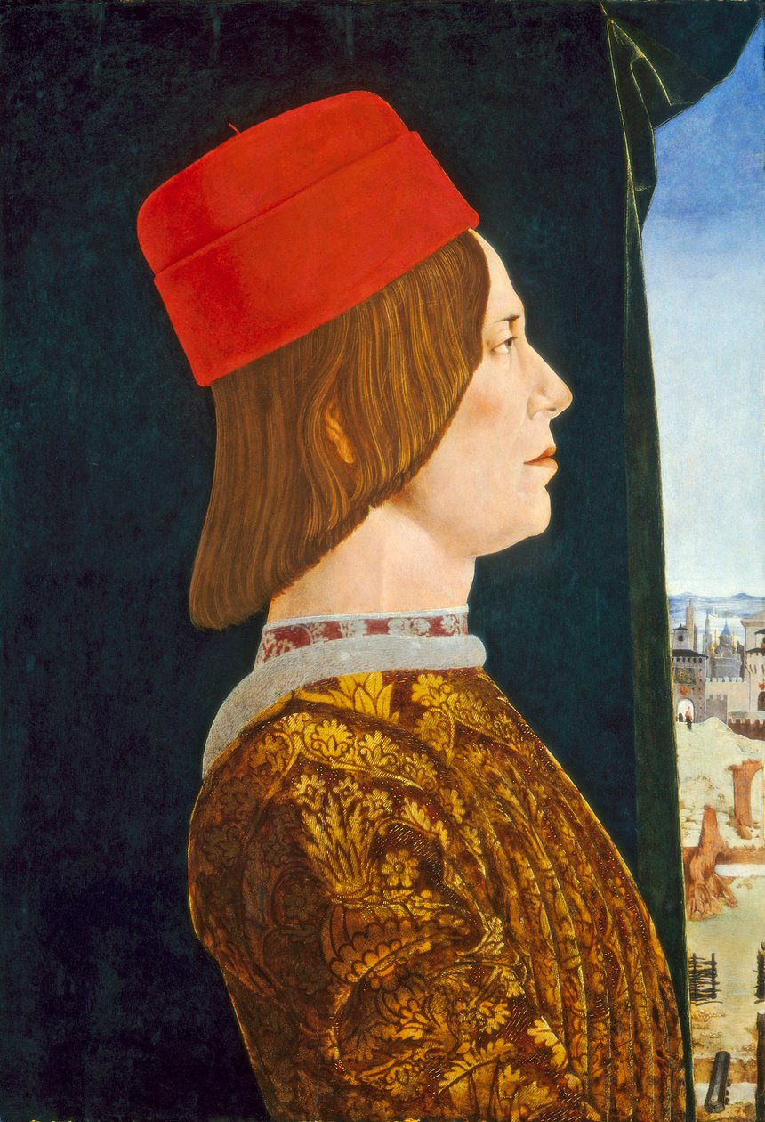 Giovanni II Bentivoglio，c。 1474-77（面板上的蛋彩画） 作者 罗伯蒂（Ercole de Roberti）