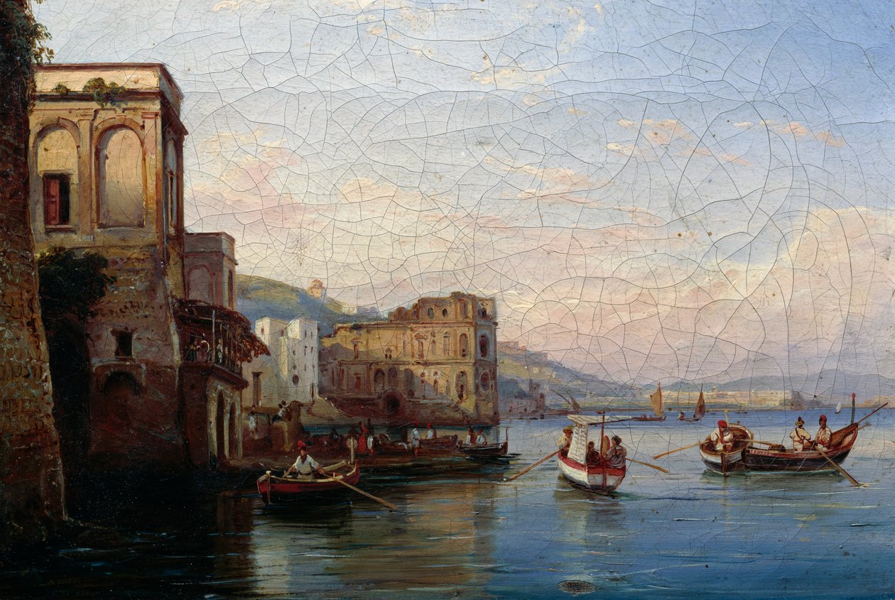 Posillipo，约 1850 年（布面油画） 作者 埃科尔·吉甘特