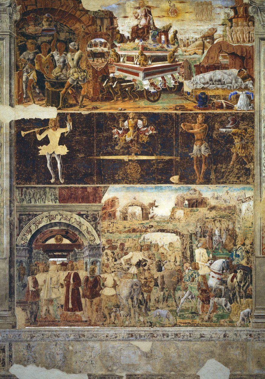 九月份：火神的胜利和天秤座的标志，来自几个月的房间，1467-70 作者 罗伯蒂（Ercole de Roberti）