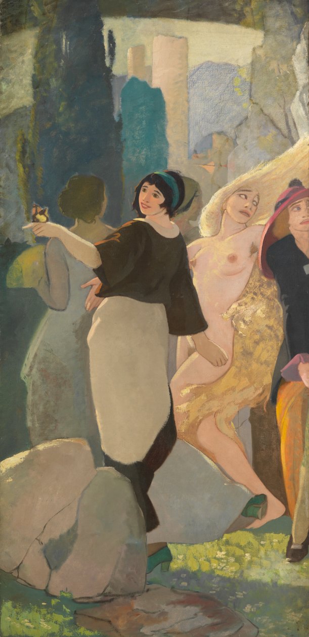 美丽的女儿们（三块画布上的油画） 作者 埃里克·哈拉德·麦克白·罗伯逊