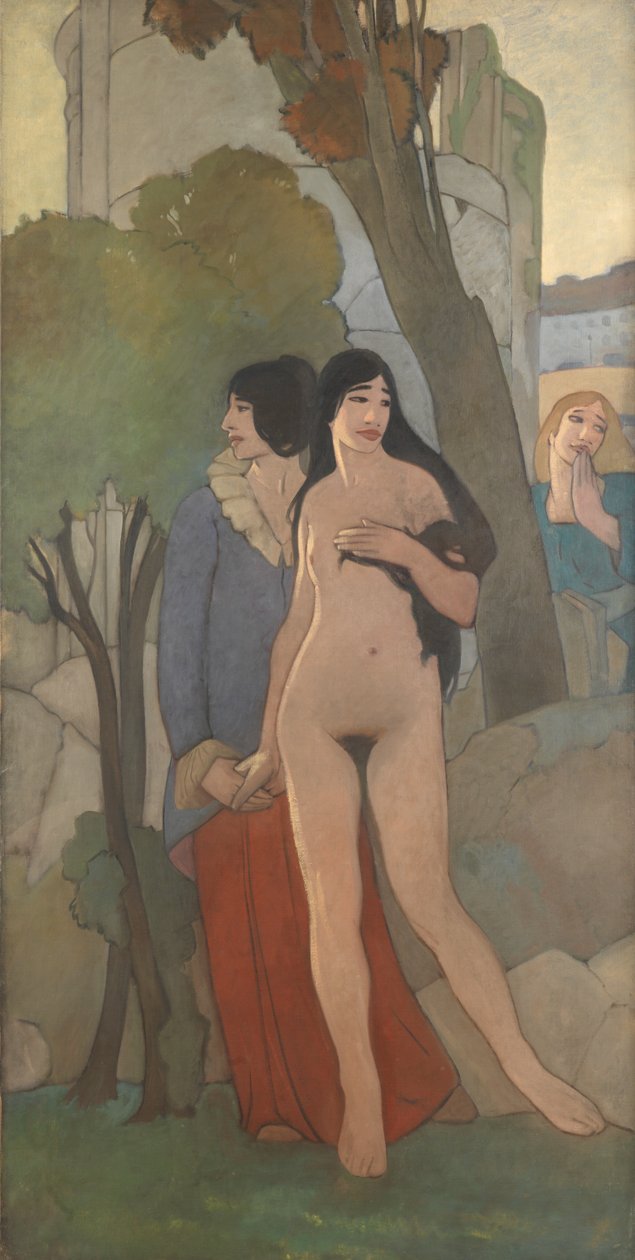 美丽的女儿们（三块画布上的油画） 作者 埃里克·哈拉德·麦克白·罗伯逊