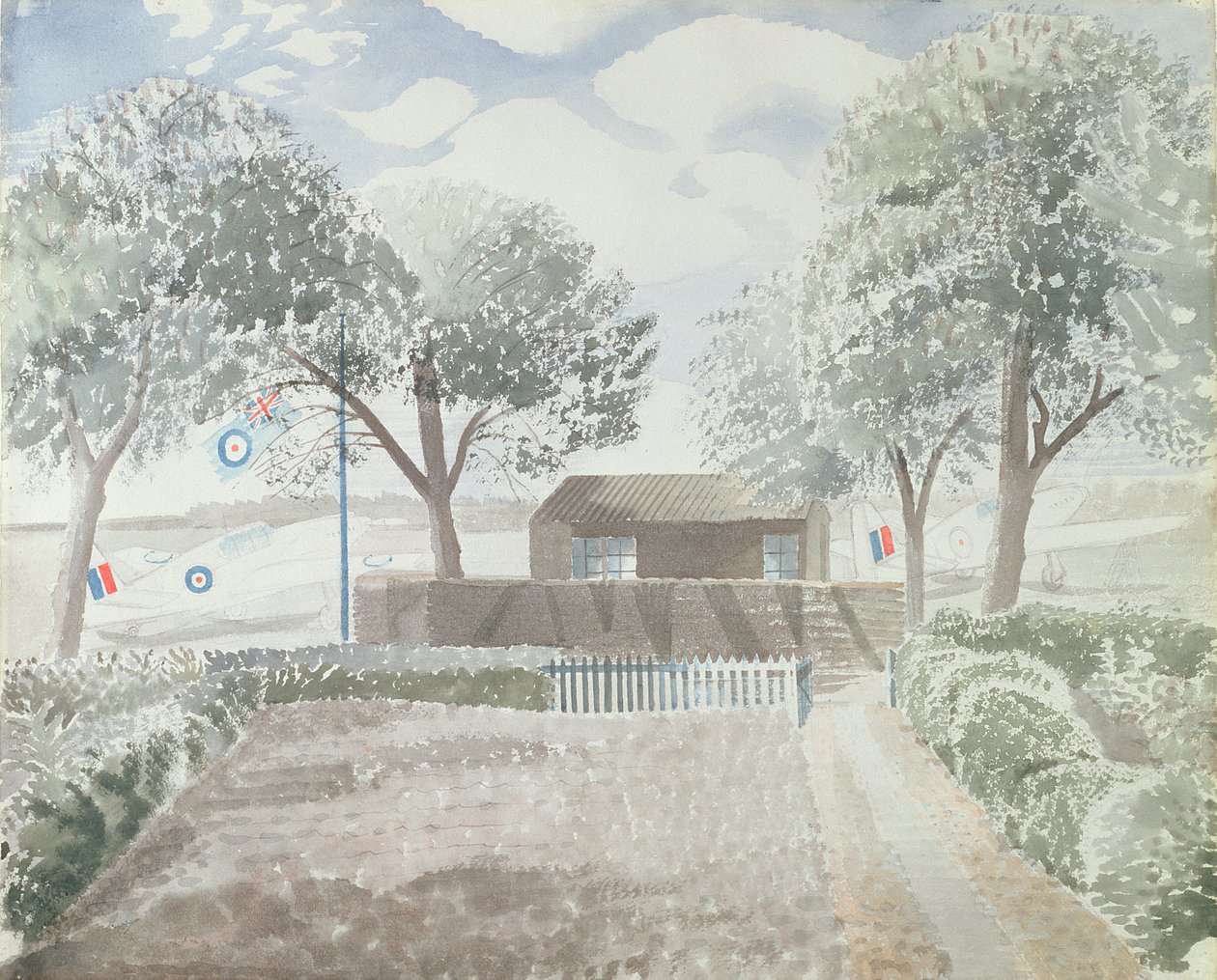 机场，1942年 作者 埃里克·拉维鲁（Eric Ravilious）