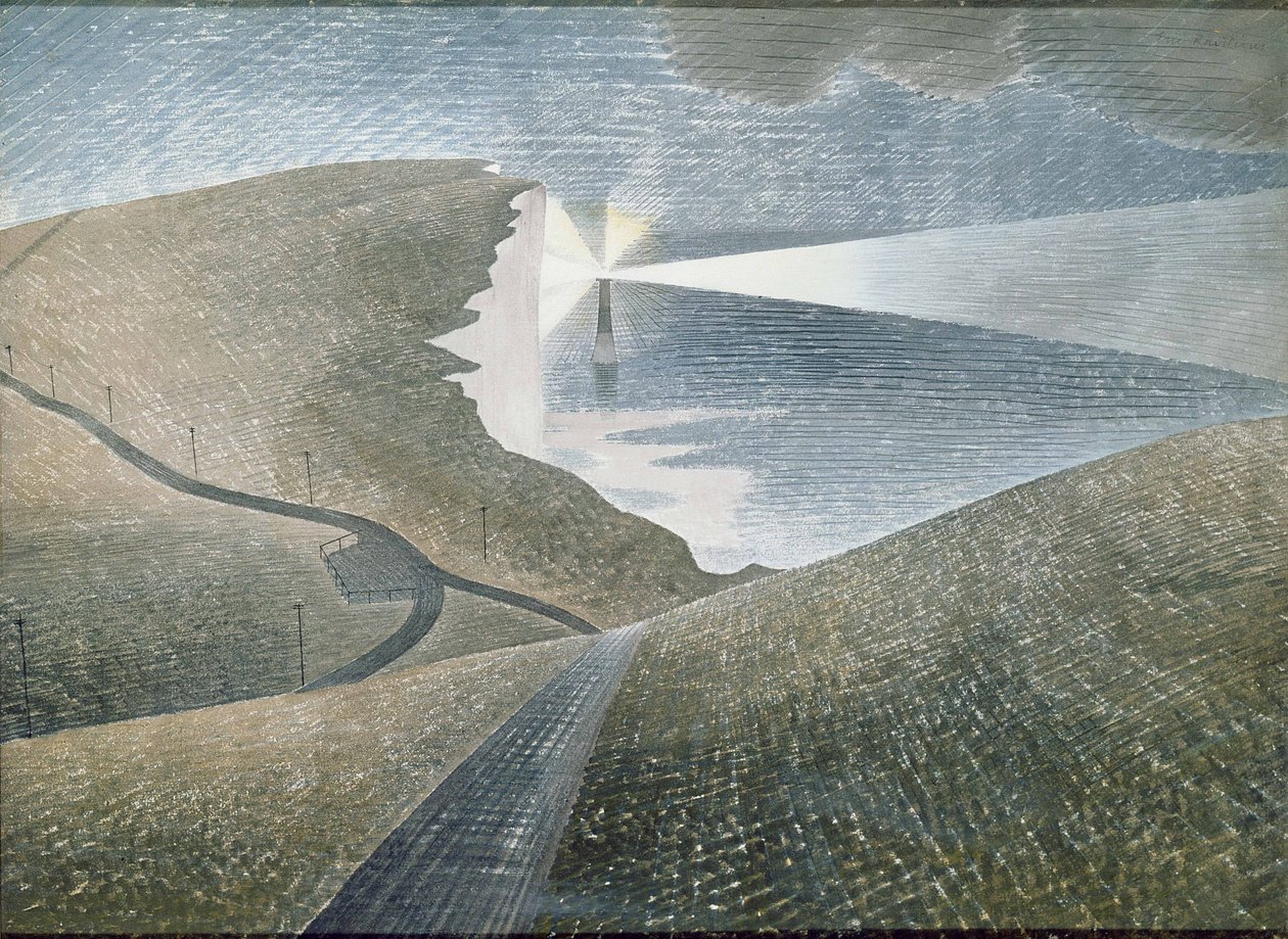 Beachy Head，1939（水彩画） 作者 埃里克·拉维鲁（Eric Ravilious）