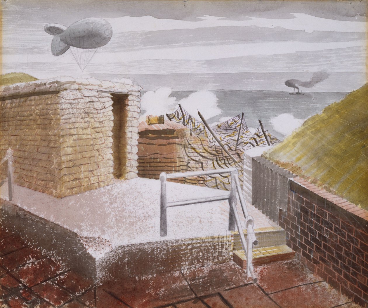 沿海防御，1941年10月 作者 埃里克·拉维鲁（Eric Ravilious）