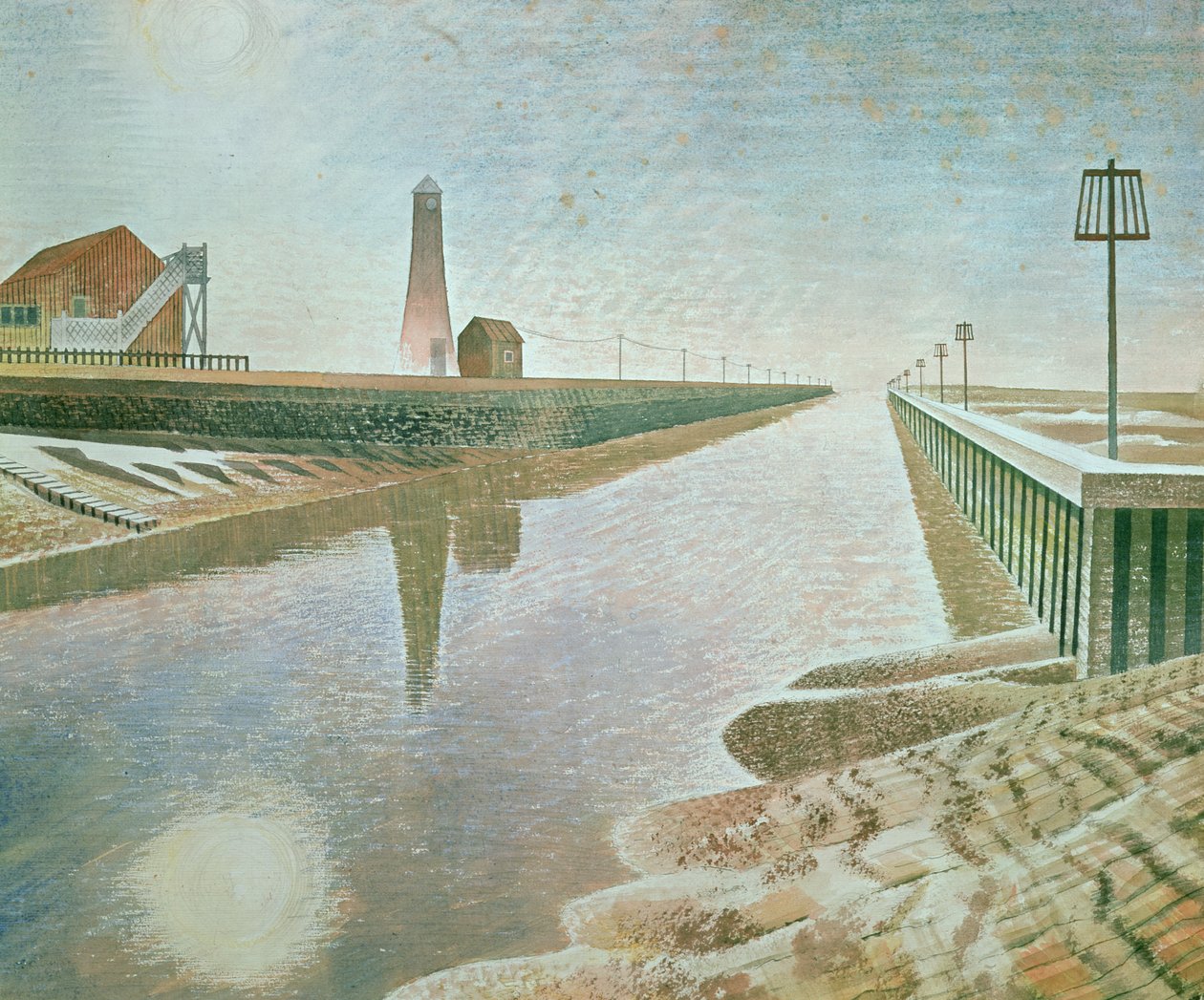 拉伊港，1938年（纸和铅笔） 作者 埃里克·拉维鲁（Eric Ravilious）