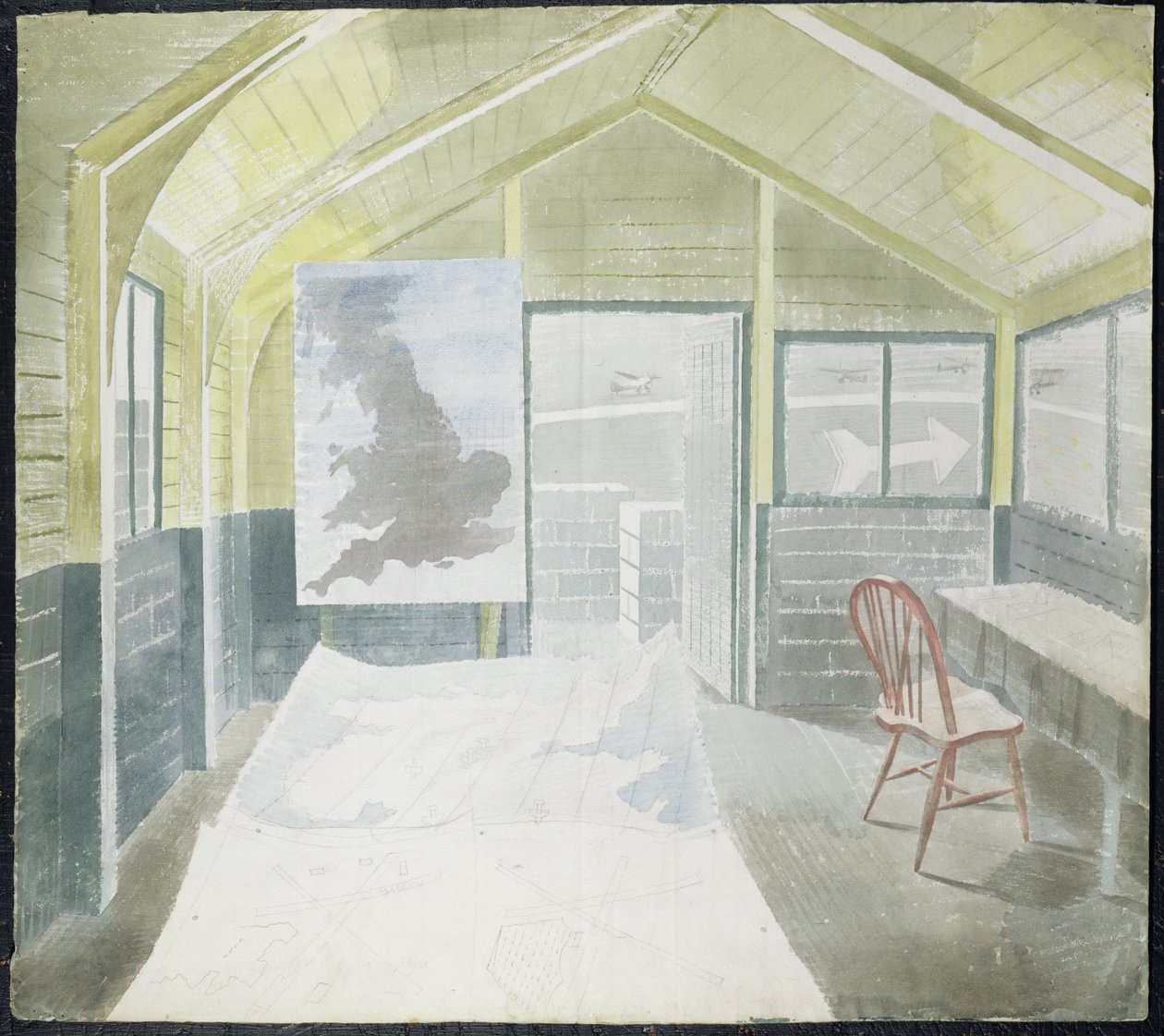 手术室，c.1941-42 作者 埃里克·拉维鲁（Eric Ravilious）