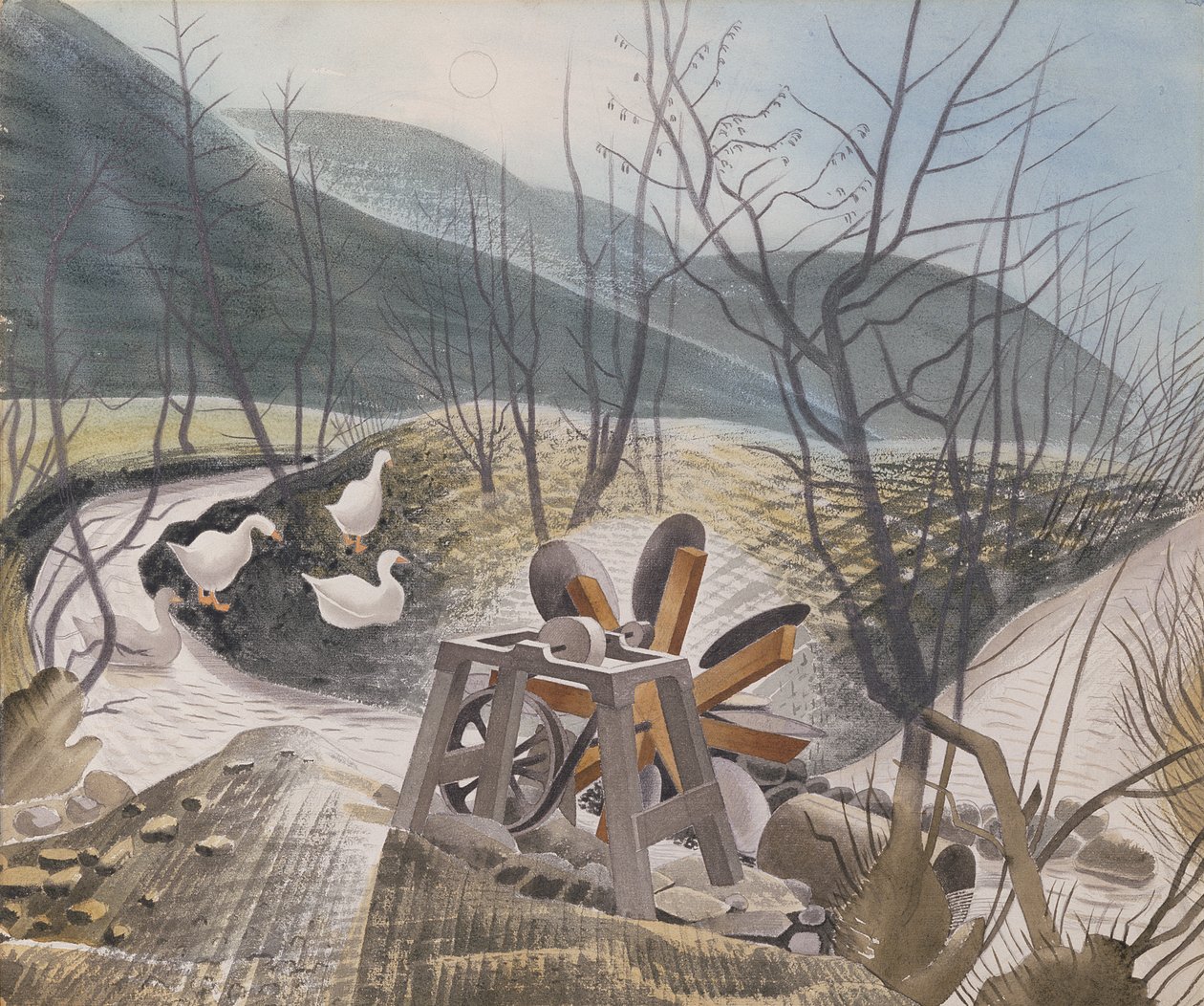 水车，1938年 作者 埃里克·拉维鲁（Eric Ravilious）