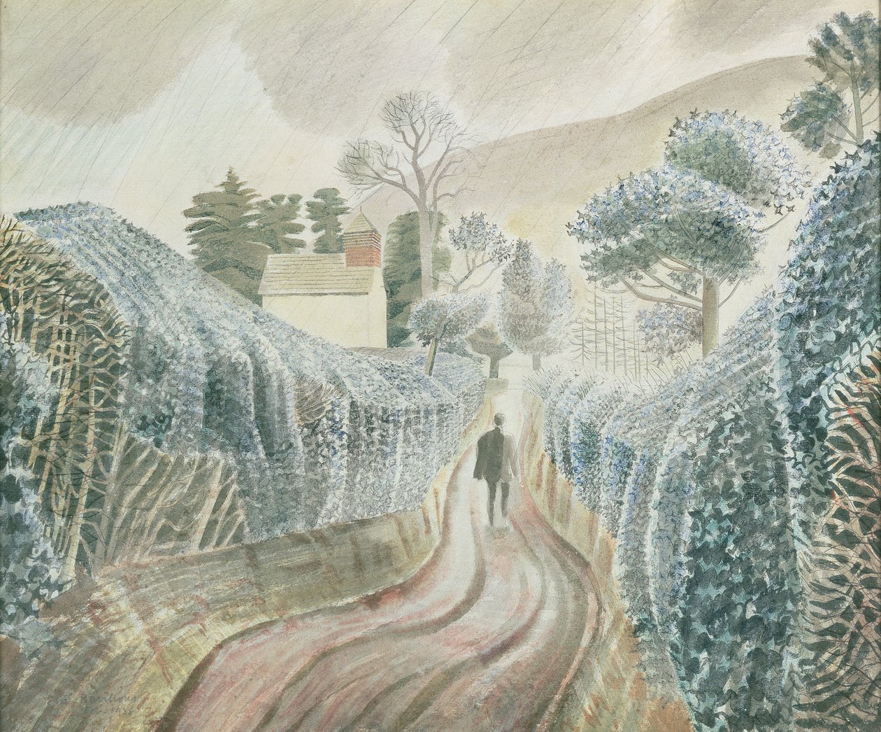 1928年下午潮湿 作者 埃里克·拉维鲁（Eric Ravilious）