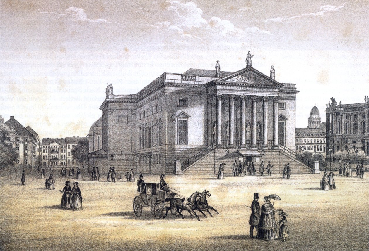 柏林，皇家歌剧院，c.1840 作者 埃里希·亨宁（Erich Henning）