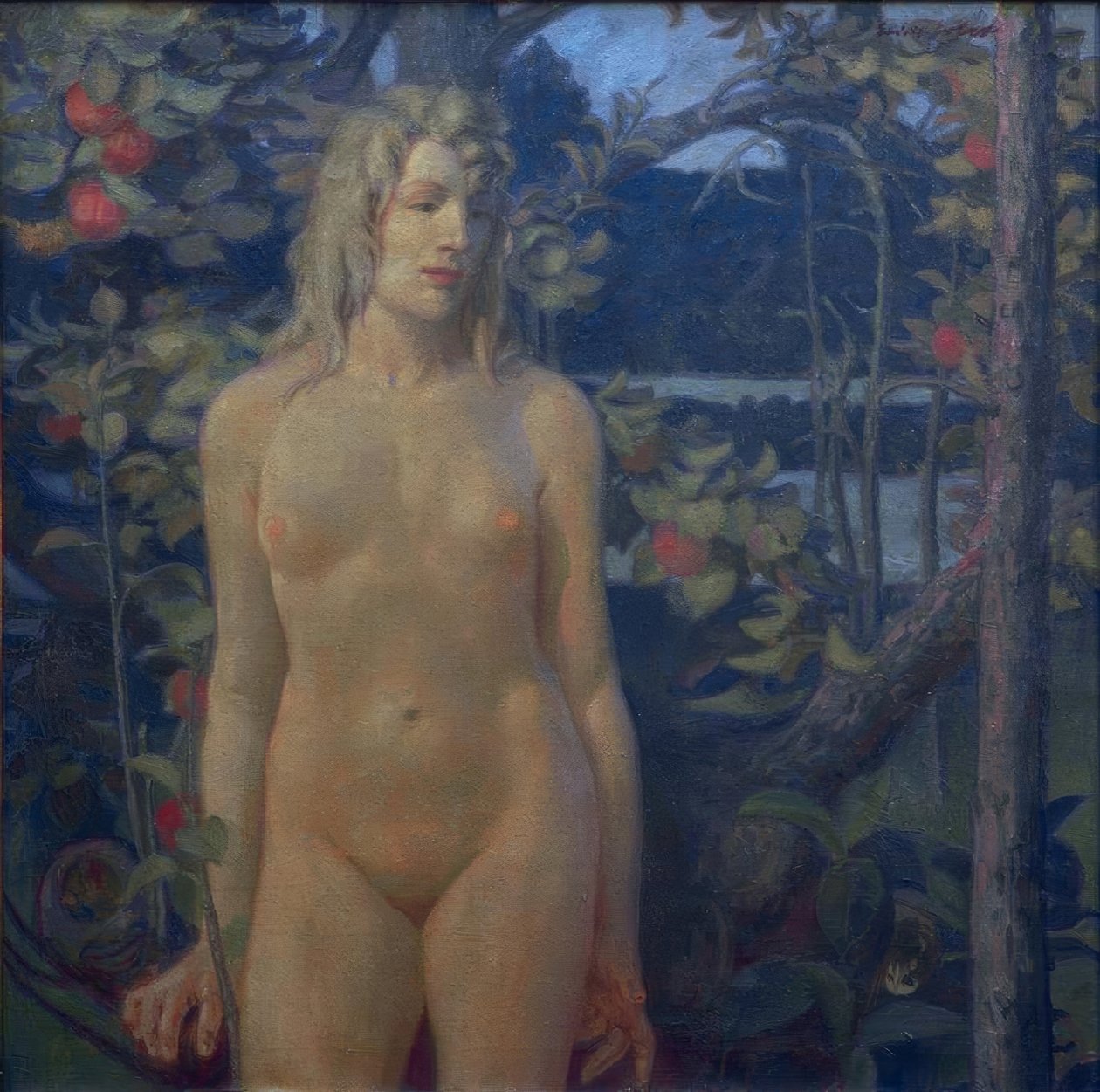 Stehender weiblicher Akt in Landschaft 作者 埃里希·埃勒·萨马登