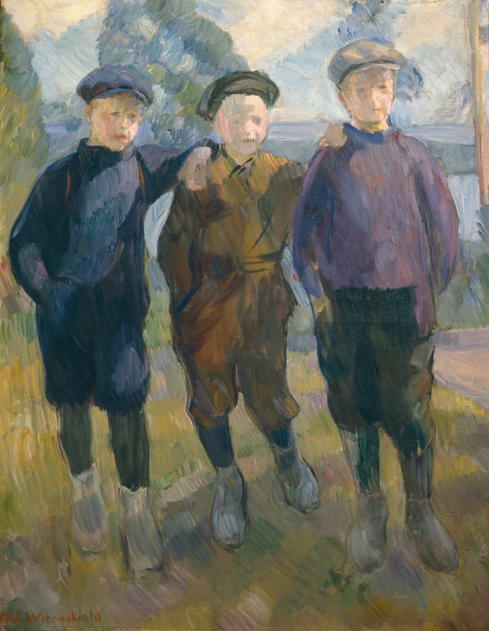 Lysaker Hooligans，c.1910（绘画） 作者 埃里克·西奥多·韦伦斯基尔德