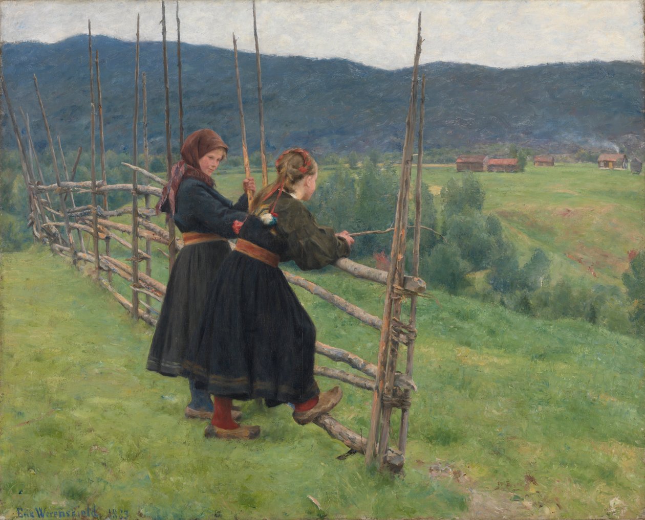 View from Gvarv in Telemark 作者 埃里克·西奥多·韦伦斯基尔德