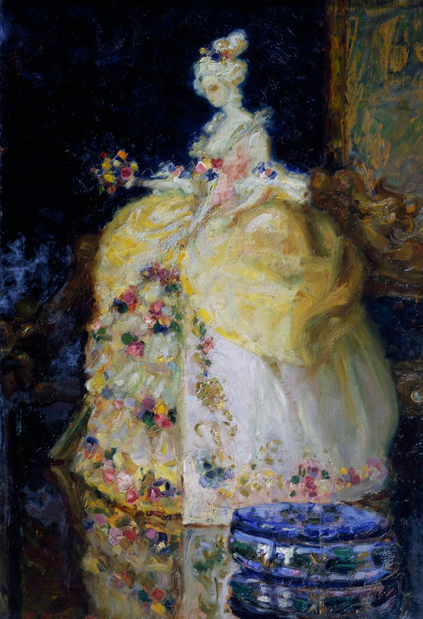 十八世纪的女士，作者：埃米尼亚·布鲁尼·梅宁（Erminia Bruni Menin，1870-1904 年）。 意大利，20世纪。 作者 Erminia Bruni Menin