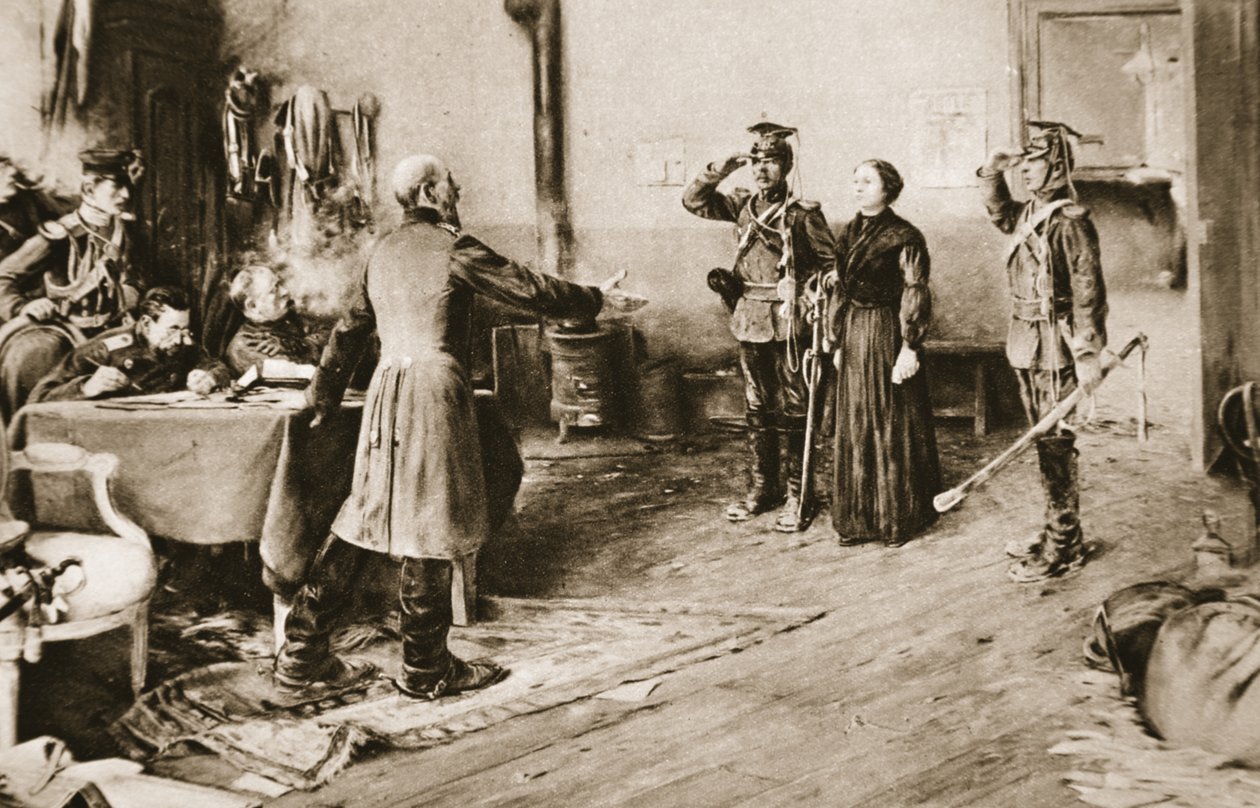 1880年，朱丽叶·多杜因“普拉西亚的画报”，1914年的“图解战争新闻”而赦免了她的勇敢 作者 欧内斯特·德拉海