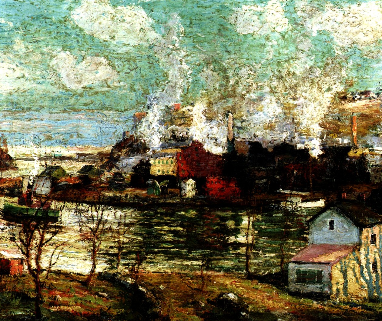 Spuyten Duyvil Creek，布鲁克林，纽约，c.1914 作者 欧内斯特·劳森