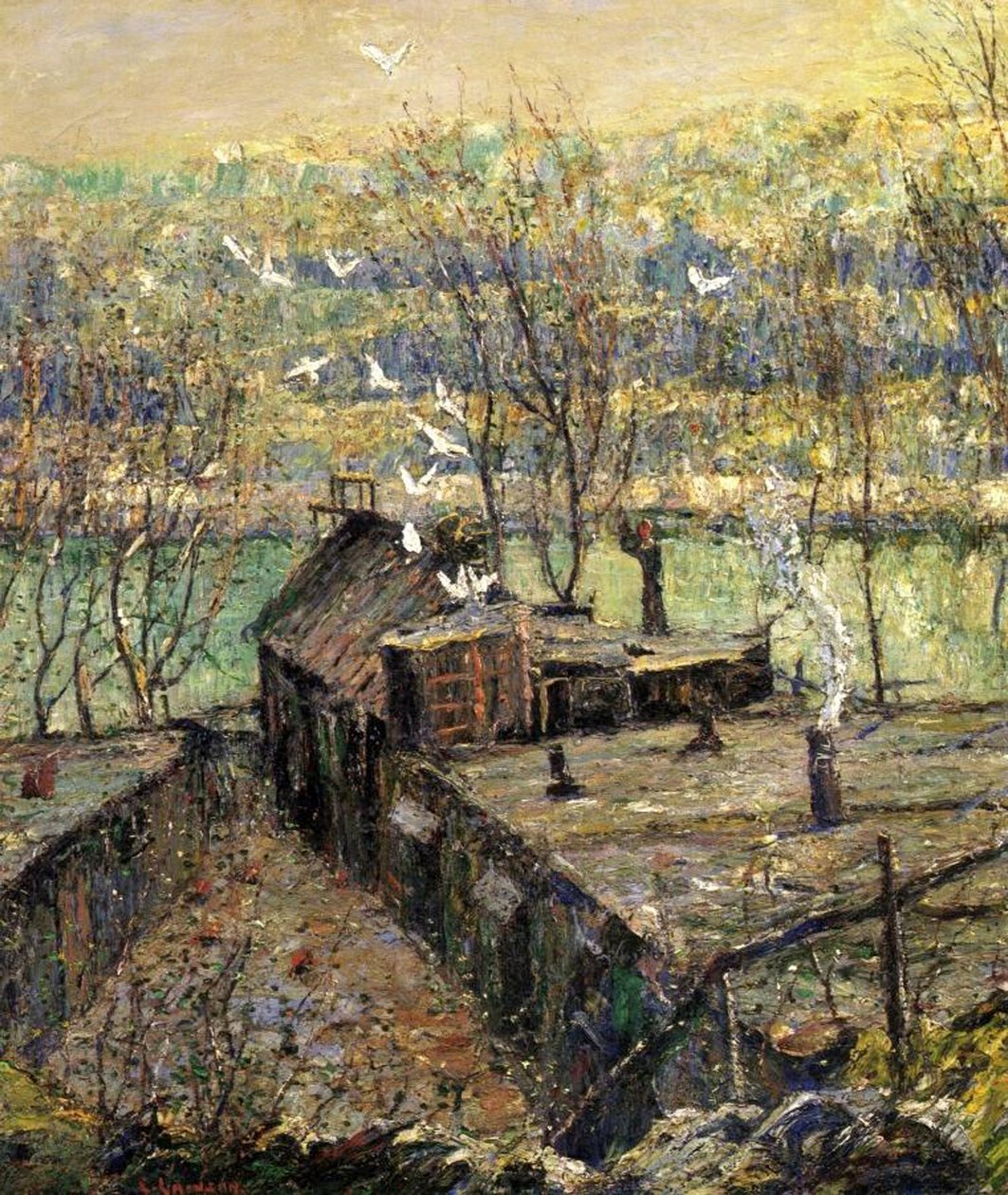Pigeon Coop，c.1916 作者 欧内斯特·劳森