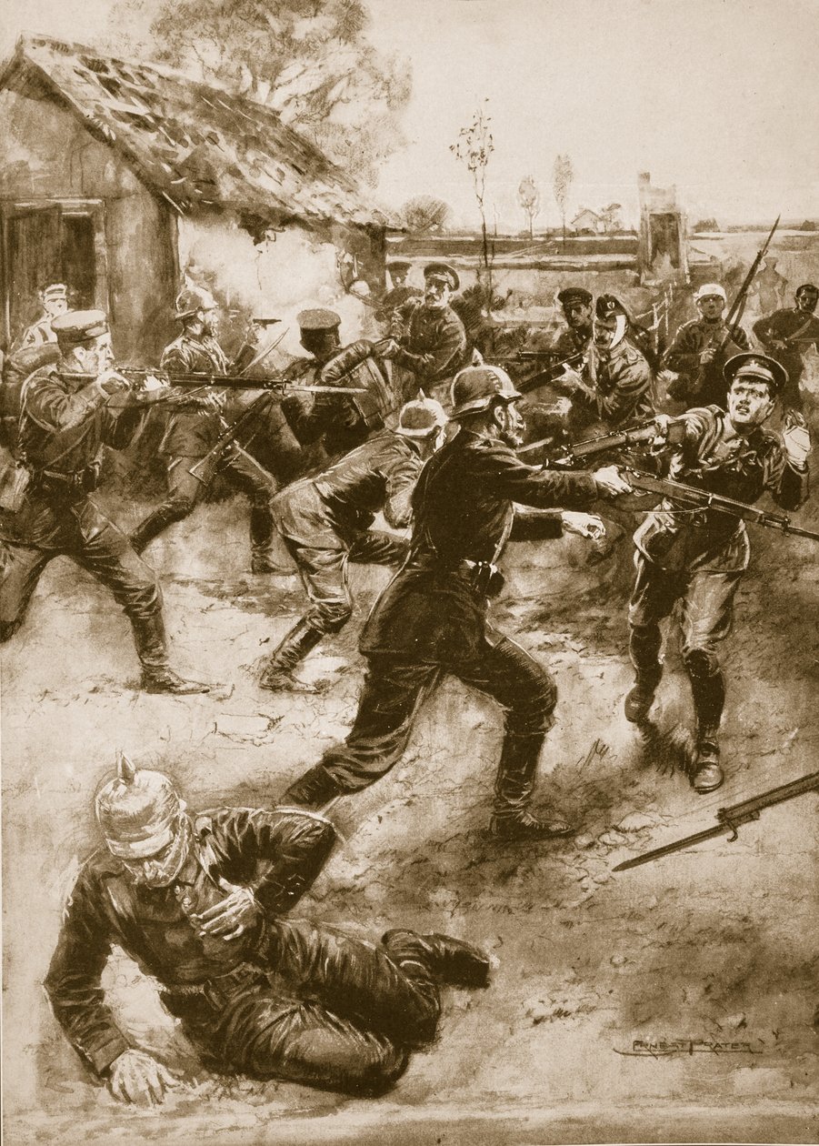 1914年至1919年，受伤的士兵指控约克郡轻步兵的德国人 作者 欧内斯特·普拉特