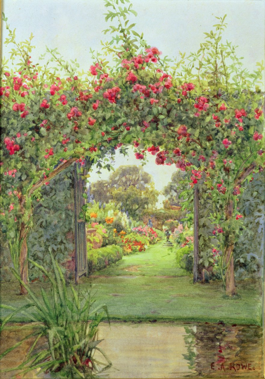 Crimson Rambler，Harleyford Manor，Marlow 作者 欧内斯特·亚瑟·罗